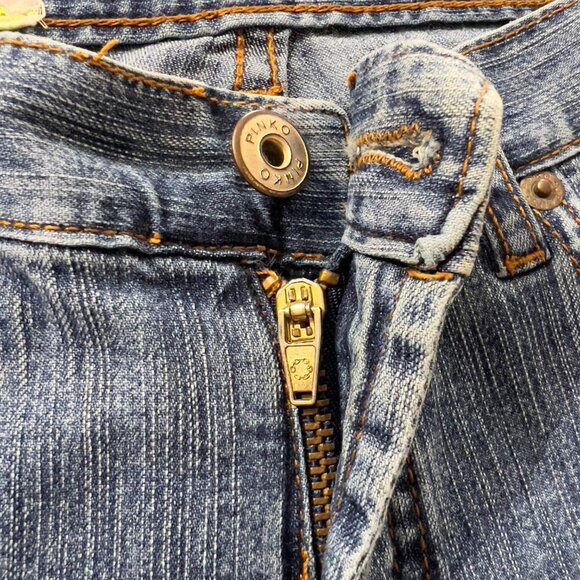 Pinko Basic Women’s Cropped Jeans with Ribbon Detail Size 38 ( US 2-4 ) - Picture 12 of 16